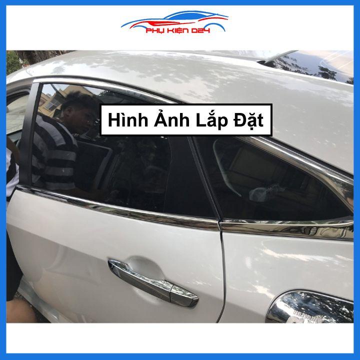 Bộ nẹp viền chân kính inox Honda Civic 2017-2021