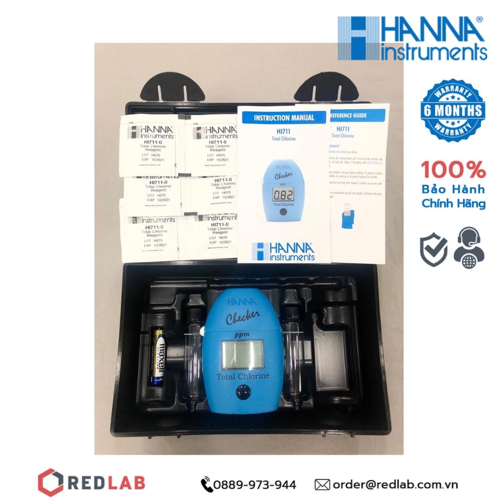 Checker đo Clo tổng trong nước Hanna HI711 bảo hành 6 tháng | Máy đo Cl2 trong nước