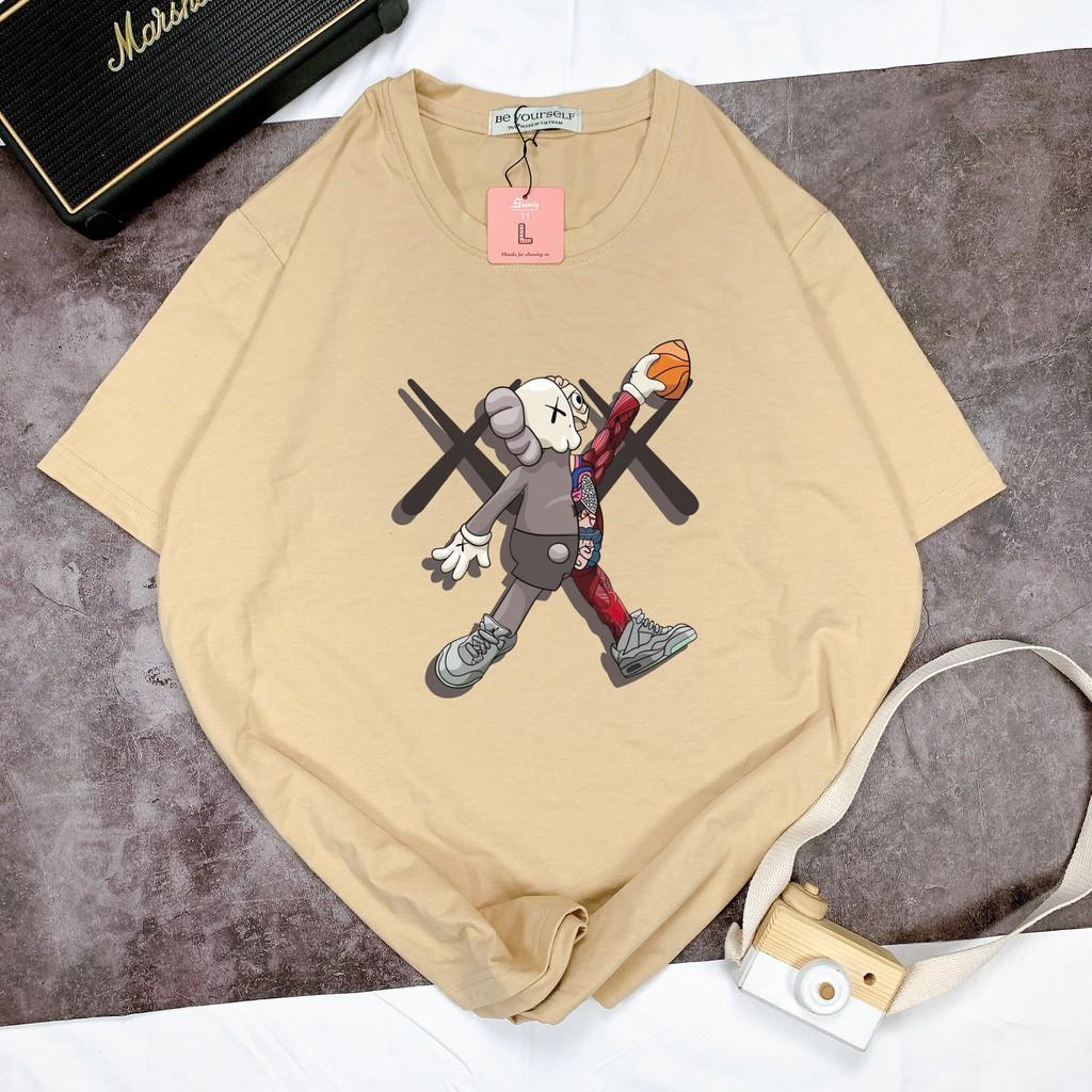 Áo thun tay ngắn Be Yourself unisex size M L XL - Gấu bóng rổ