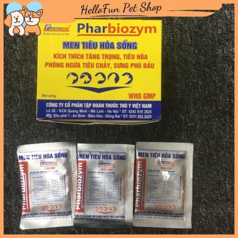 Men tiêu hóa sống cho chó mèo Pharbiozym gói 5gr