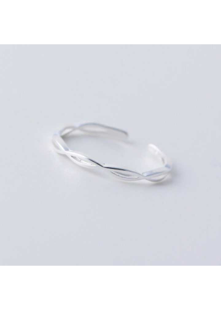 Nhẫn Bạc Nữ 925 giao thoa trái tim