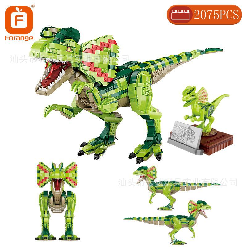 Đồ chơi lắp ráp Khủng long Ăn thịt FC6202 - Big Dinosaur Dipholosaurus - Xếp hình thông minh mô hình 2075 mảnh ghép