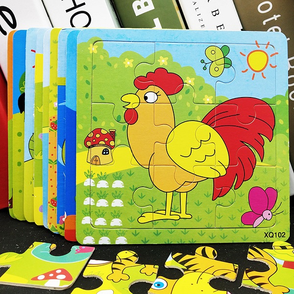 Set 5 Tranh Ghép Hình Gỗ 9 Mảnh