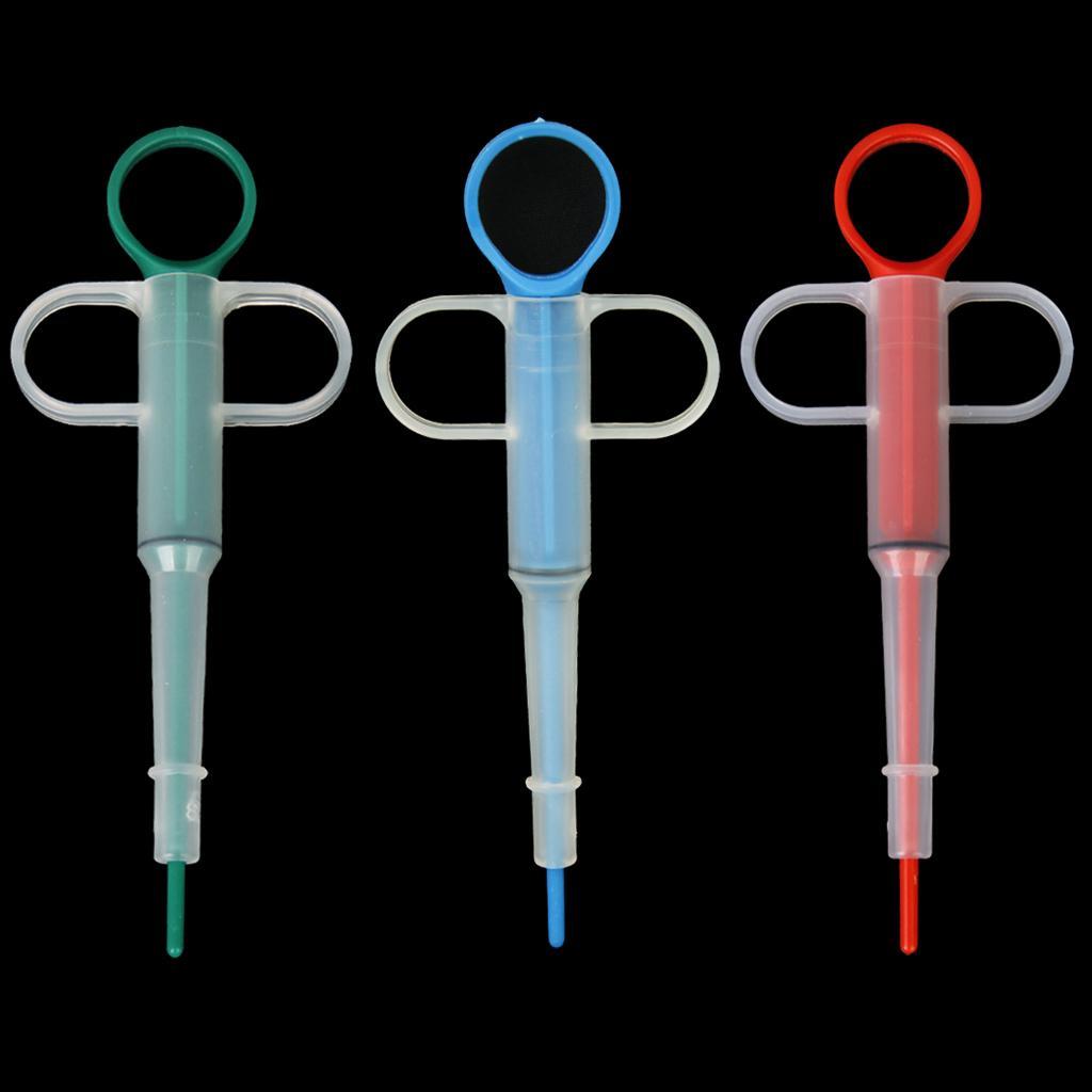 4xPet Dog Cat Capsule Tablet Pill Gun Piller Pusher Syringe Doser Blue