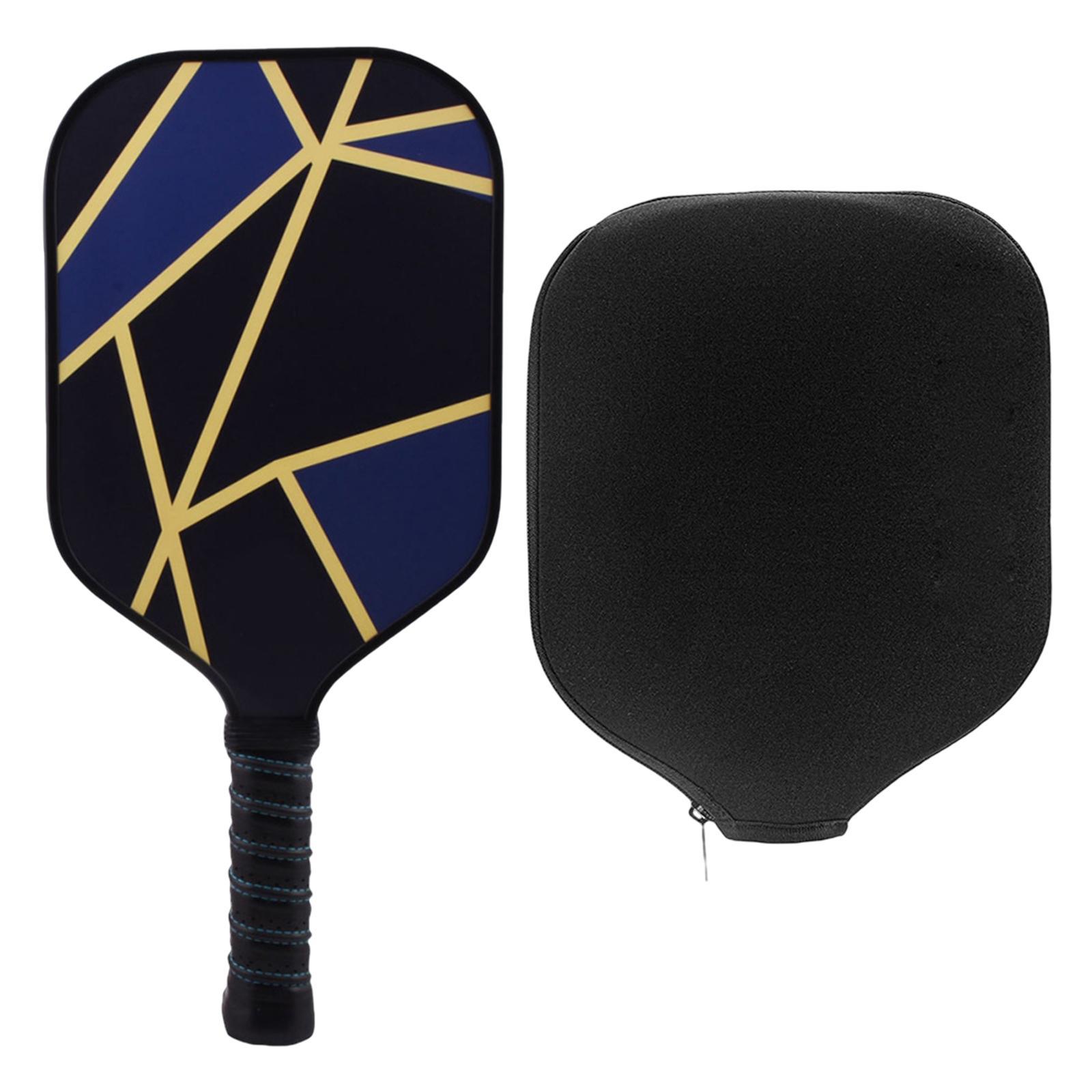 Pickleball Paddle, Fiberglass Surface Polypropylene Honeycomb Core, Anti Slip Sweat Absorbing Grip, Portable Carry Bag