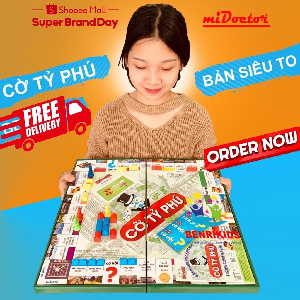 Cờ Tỷ Phú Monopoly Vui Nhộn Cao Cấp, An Toàn Có Chọn Cỡ 31x41, 42x42, Hàng Chính Hãng miDoctor