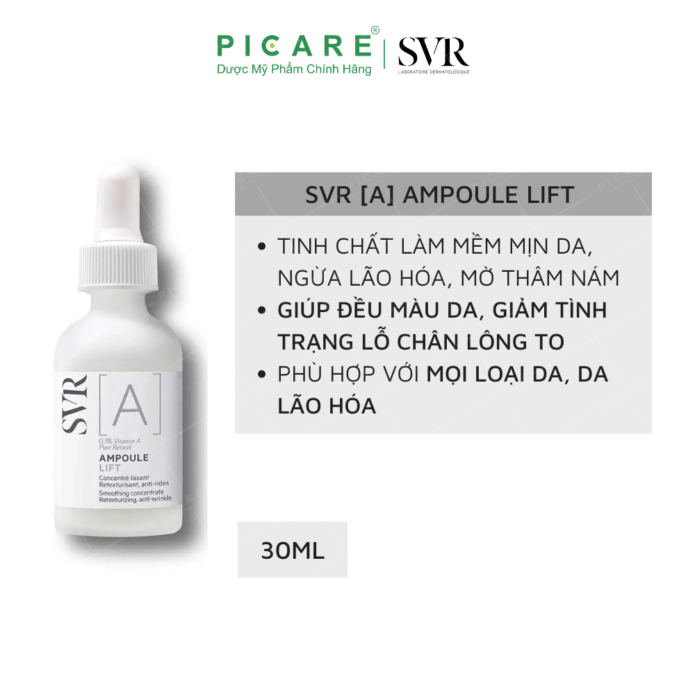 Tinh Chất Chống Lão Hóa, Chống Nhăn Cho Da Nhạy Cảm SVR [A] Ampoule Lift 30ml