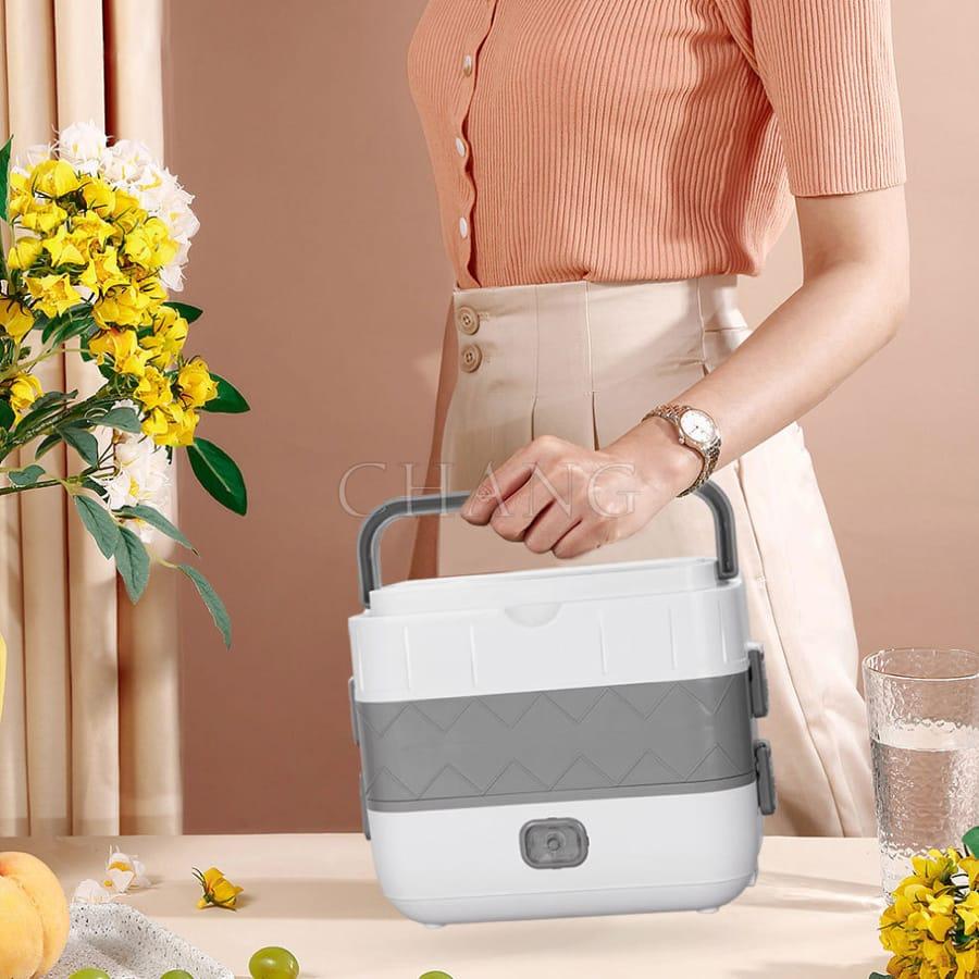 Hộp Cơm Cắm Điện LUNCHBOX Hộp Cơm Văn Phòng 2 Tầng 4 Bát Inox Có Chức Năng Nấu Chín Hâm Nóng Và Giữ Nhiệt