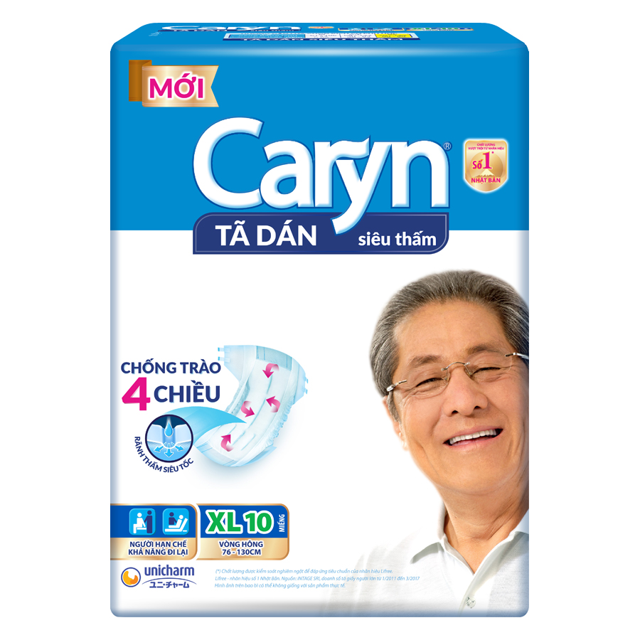 Tã Dán Siêu Thấm Caryn Gói Đại XL10 (10 Miếng)
