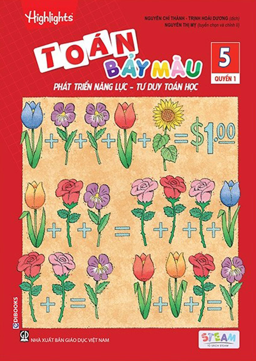 Toán Bảy Màu - Phát Triển Năng Lực, Tư Duy Toán Học Lớp 5 - Tập 1 - Edibooks