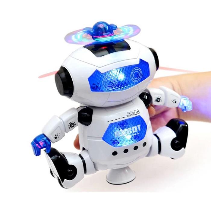 Đồ Chơi Robot Nhảy Múa Có Đèn Led Xoay 360