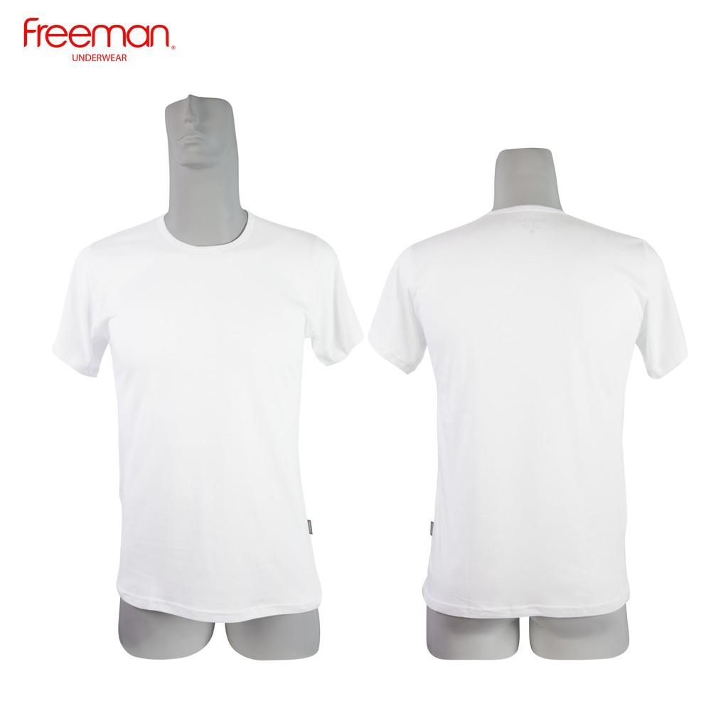 Áo thun nam ngắn tay không cổ cotton thoáng mát FREEMAN TSF313