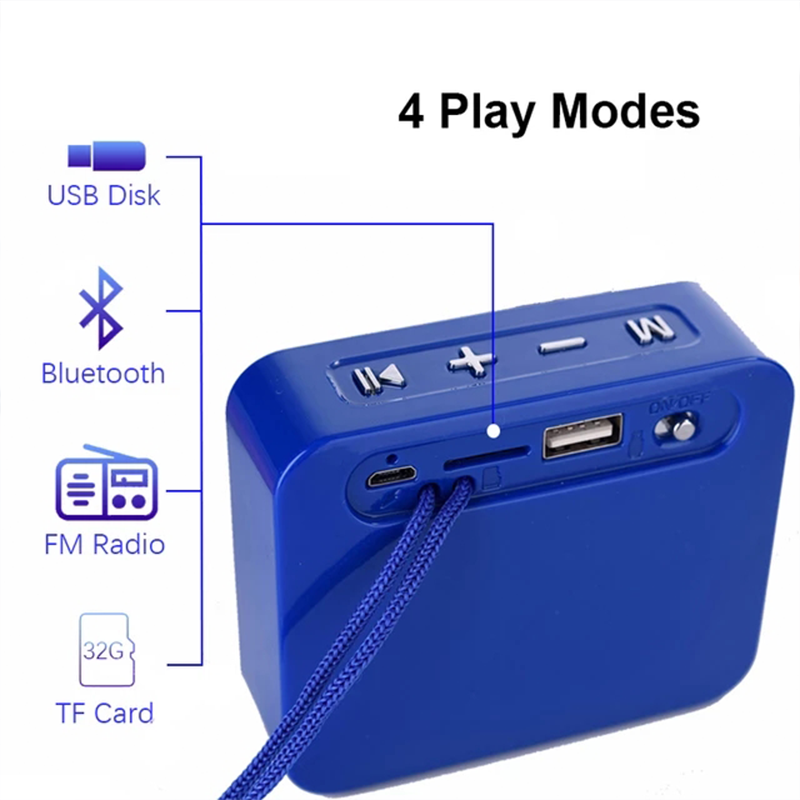 Loa Bluetooth 5.0 di động mini TG166 Loa siêu trầm cột không dây chống nước ngoài trời Hỗ trợ thẻ USB TF Micro Rảnh tay Màu sắc: Hồng
