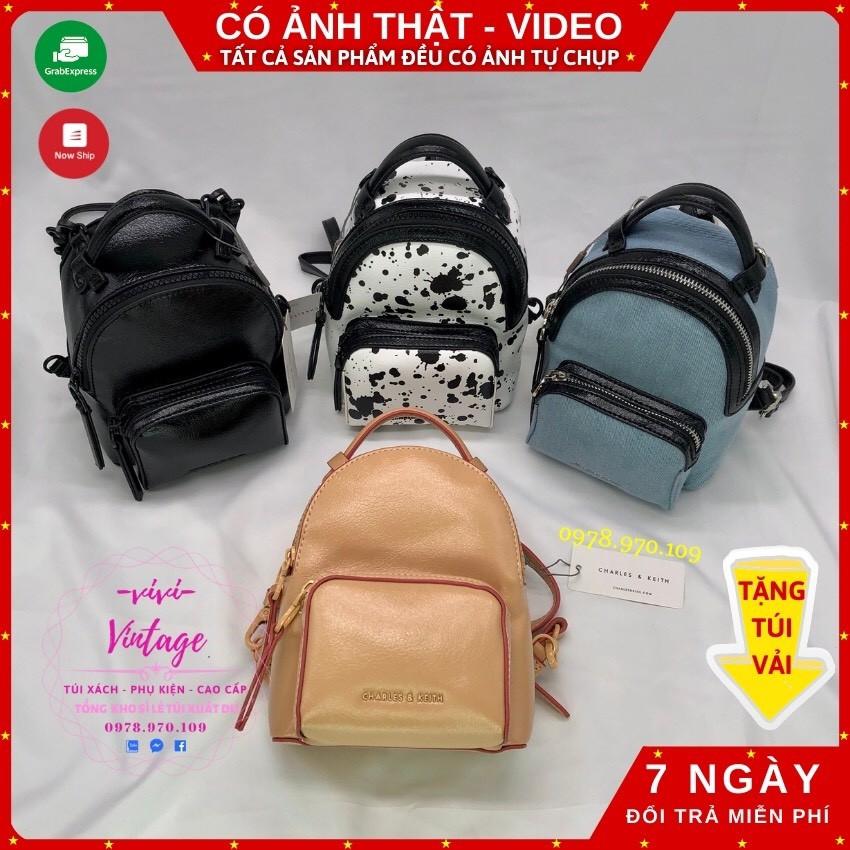  Tặng Túi Vải  Balo Cnk Mini Siêu Xinh Xuất Dư , Có Thể Đeo Chéo , Ảnh Video Thật , Ba Lô Nữ Thời Trang Ulzzang