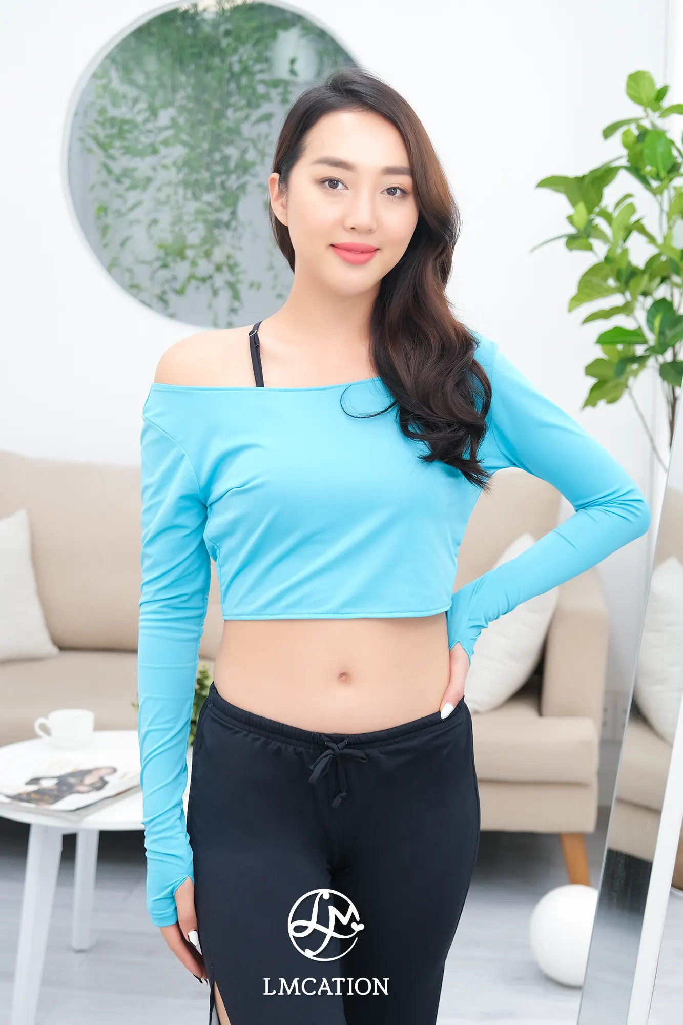 Áo Thể Thao Đa Năng LMcation Stefan Crop Top - Màu xanh dương