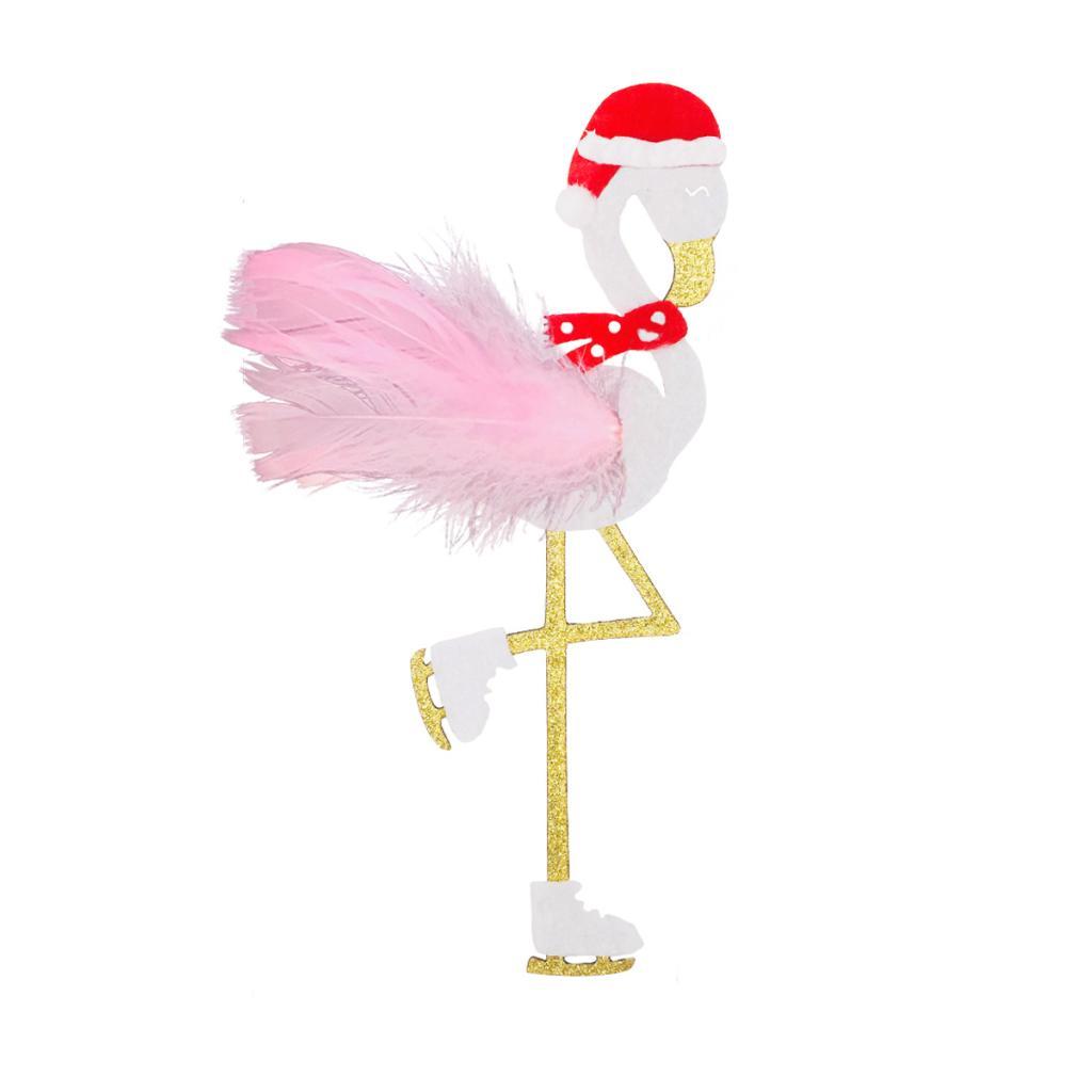 12pcs Cake Topper Picks Flamingo Cupcake Decor Birthday Party