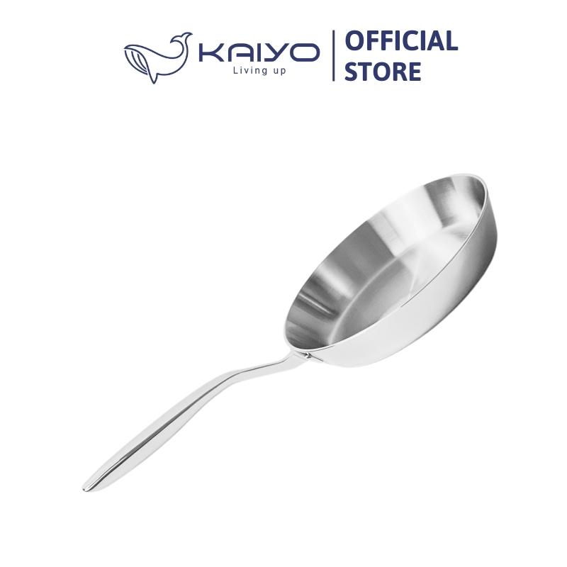 Chảo inox trơn thân đáy liền 3 lớp Tri-Ply Kaiyo, size 20cm