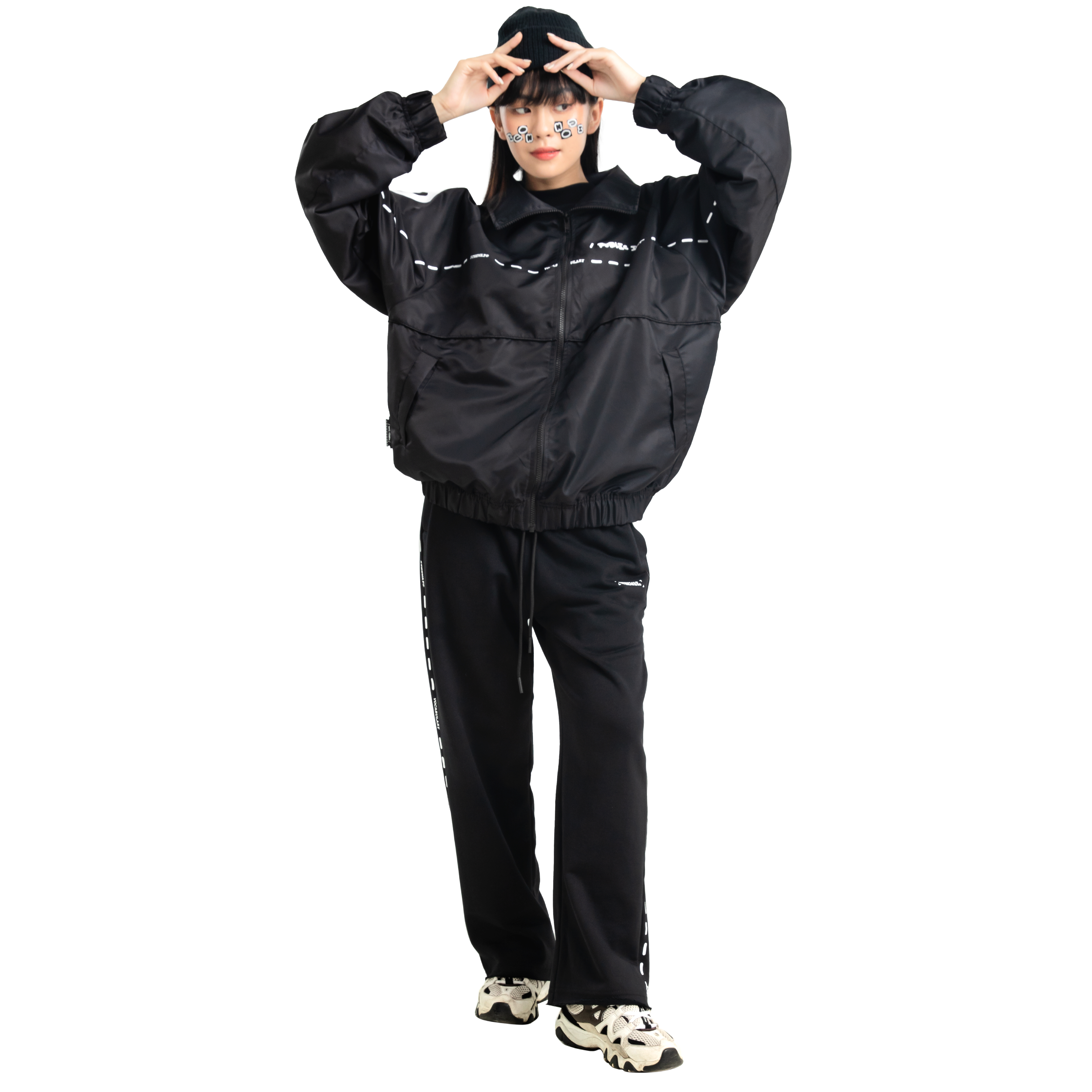 5THEWAY /street vocabulary/ FLEECE TROUSER - BLACK aka Quần Nỉ Dài