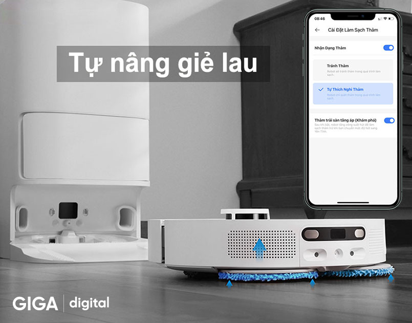 Robot Hút Bụi Lau Nhà XIAOMI DREAME L10 Ultra Tự Động Bơm Nước Giặt Sấy Giẻ Đổ Rác Tự Động Tạo Bản Đồ Siêu Nhanh Camera AI Diện Tích Hoạt Động 200m2 Lực Hút 5300 Pa Công Suất 75W - Hàng Chính Hãng