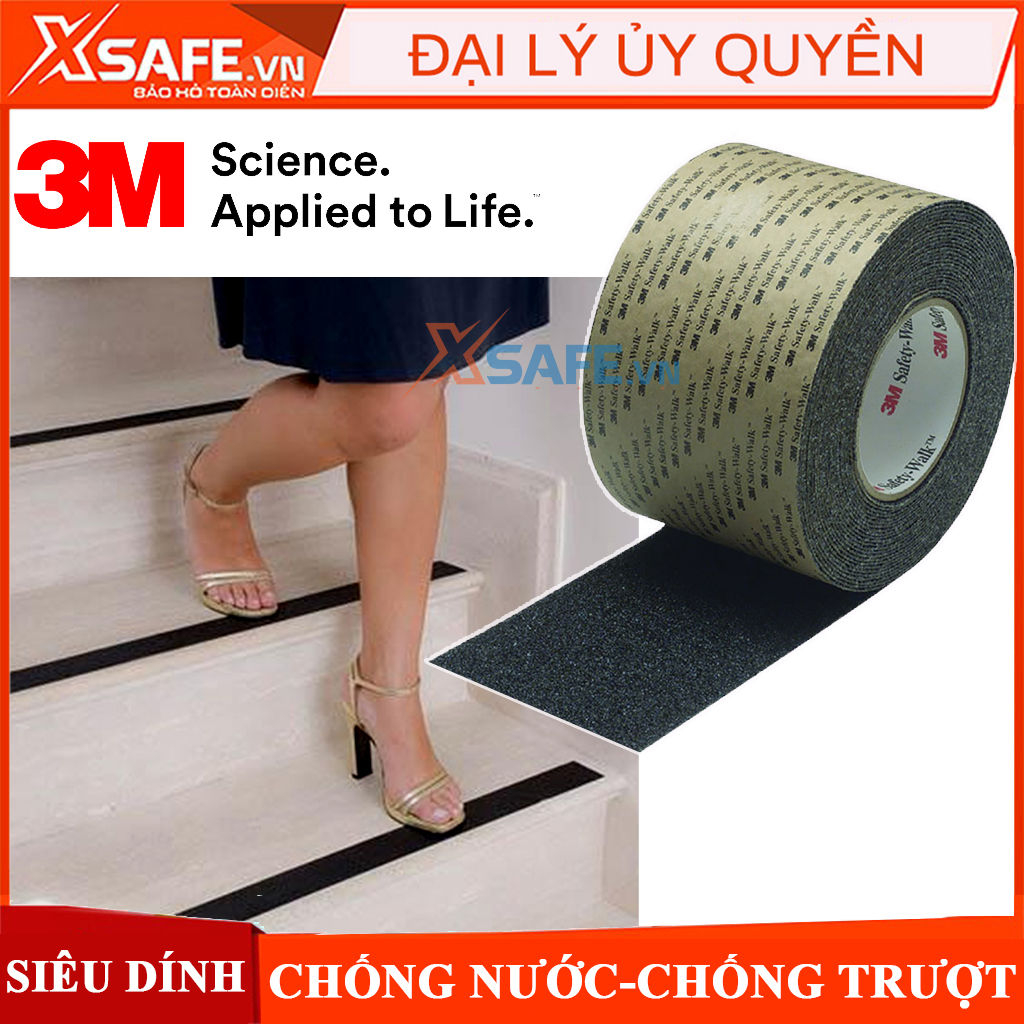 Băng keo chống trơn trượt 3M SW610, băng dính nhám siêu dính chống trơn trợt sàn nhà, cầu thang, nhà tắm, đế giày