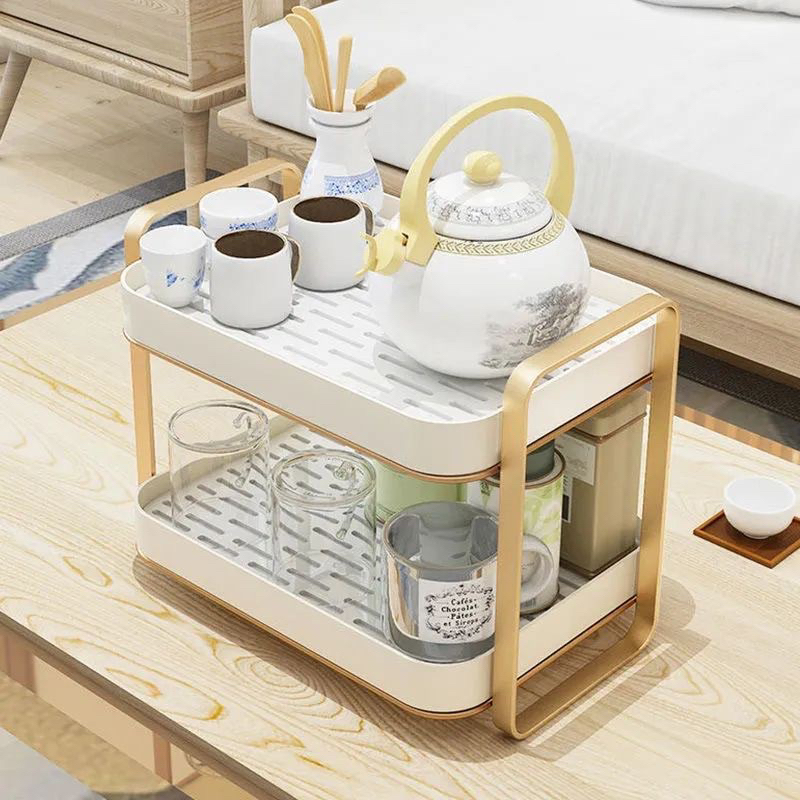 GIÁ KỆ LỖ 2 TẦNG ĐỂ CỐC CHÉN, LY, BÁT ĐA NĂNG DỄ LẮP ĐẶT VÀ DI CHUYỂN MỌI NƠI, TIẾT KIỆM DIỆN TÍCH NHÀ BẾP, CHẤT LIỆU KHAY NHỰA 2 LỚP RÁO NƯỚC, KHUNG KIM LOẠI MẠ VÀNG