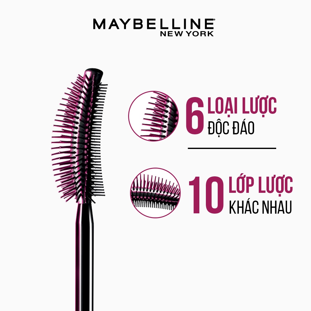 Mascara Dài Mi Và Tơi Mi Tự Nhiên Maybelline New York Lash Sensational Waterproof Chuốt Mi Không Lem Không Trôi 10ml