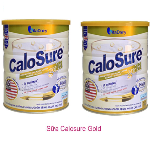 Sữa bột Calosure Gold Ít Đường 900g cho người ốm,người cao tuổi-tặng khăn