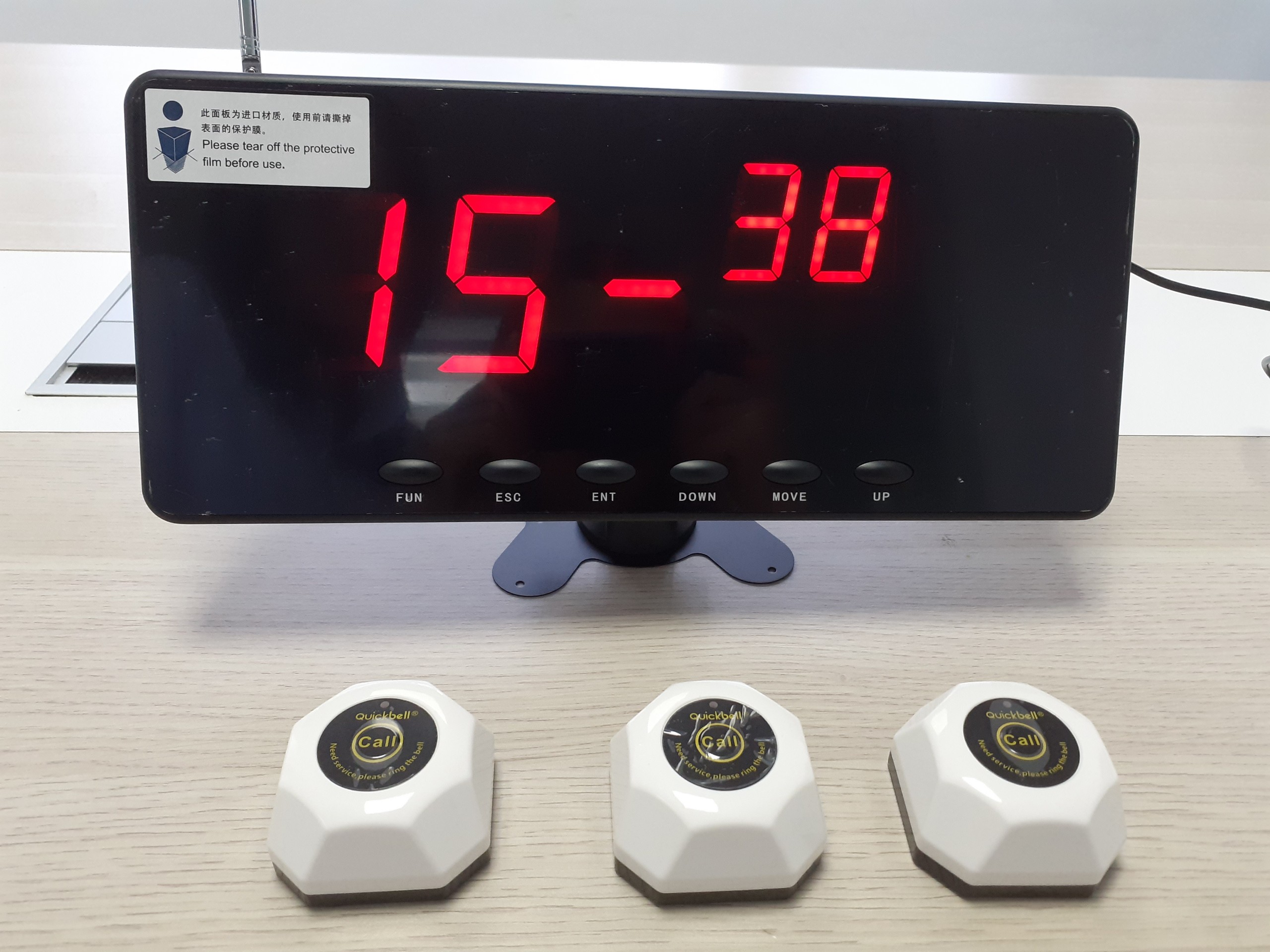 Bộ chuông gọi phục vụ không dây Quickbell S101 cho nhà hàng, quán cà phê...