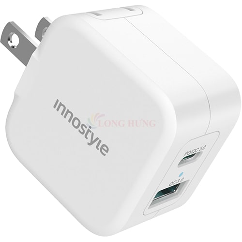 Cốc sạc Innostyle Minigo Pro III 1USB 1Type-C PD20W IC20-2PDWHI - Hàng chính hãng