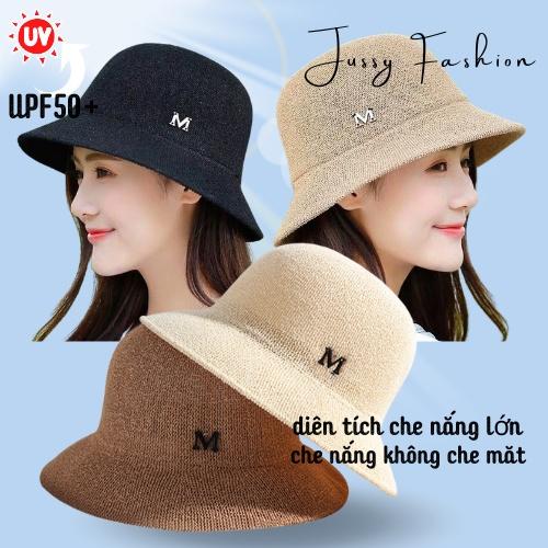 Mũ Len Chữ M Jussy Fashion Kiểu Dáng Nón Cói Đi Biển Nhiều Màu Đẹp Chất Len Đan Dày Nhiều Màu