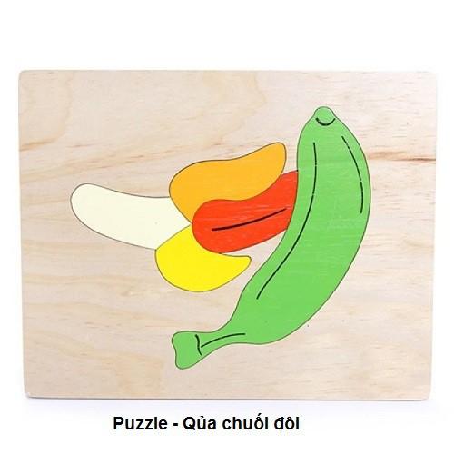 Tranh ghép 19 loại hoa,rau củ quả - Wooden Puzzle 20x25cm - PHẦN 1