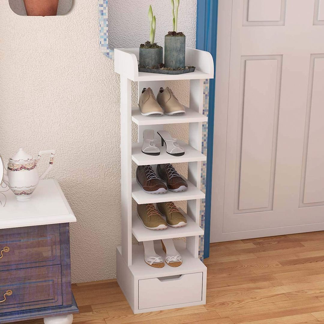 Kệ để giầy gỗ hiện đại SMLIFE Rainsford | Gỗ MDF dày 17mm chống ẩm | D30xR30xC110cm