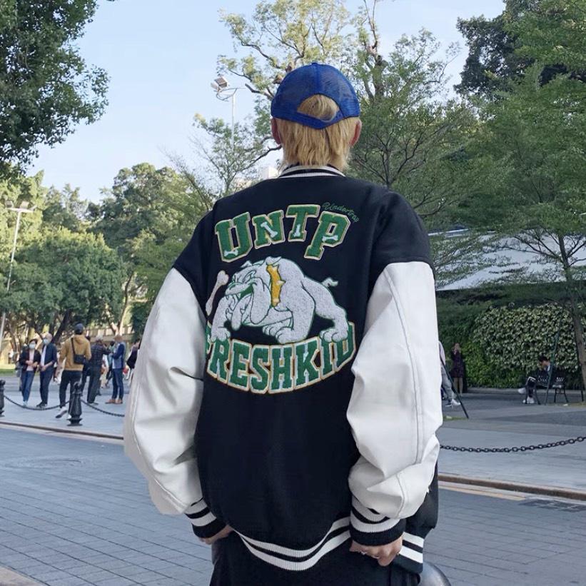 Áo Khoác Bomber Cao Cấp UNTP FRESH Có Dây Kéo Túi Kèm 2 Túi Trong In Thêu Sắc Nét Chất Nỉ Ngoại Siêu Ngầu