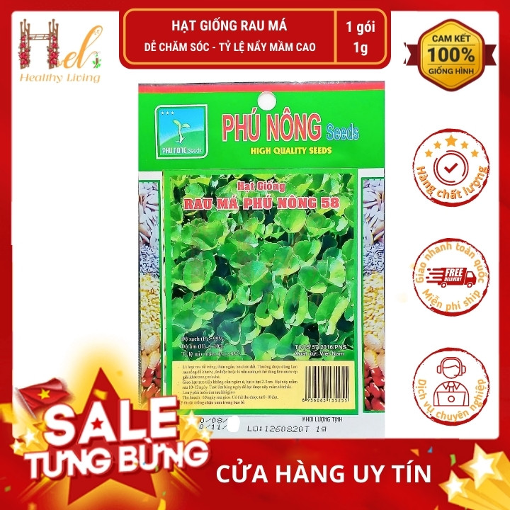 PN - Hạt Giống Rau Má Chất Lượng Cao 1Gr - Trồng Rau Xanh Rau Sạch Organic Bằng Đất Sạch, Mùn Dừa Và Phân Bón Hữu Cơ