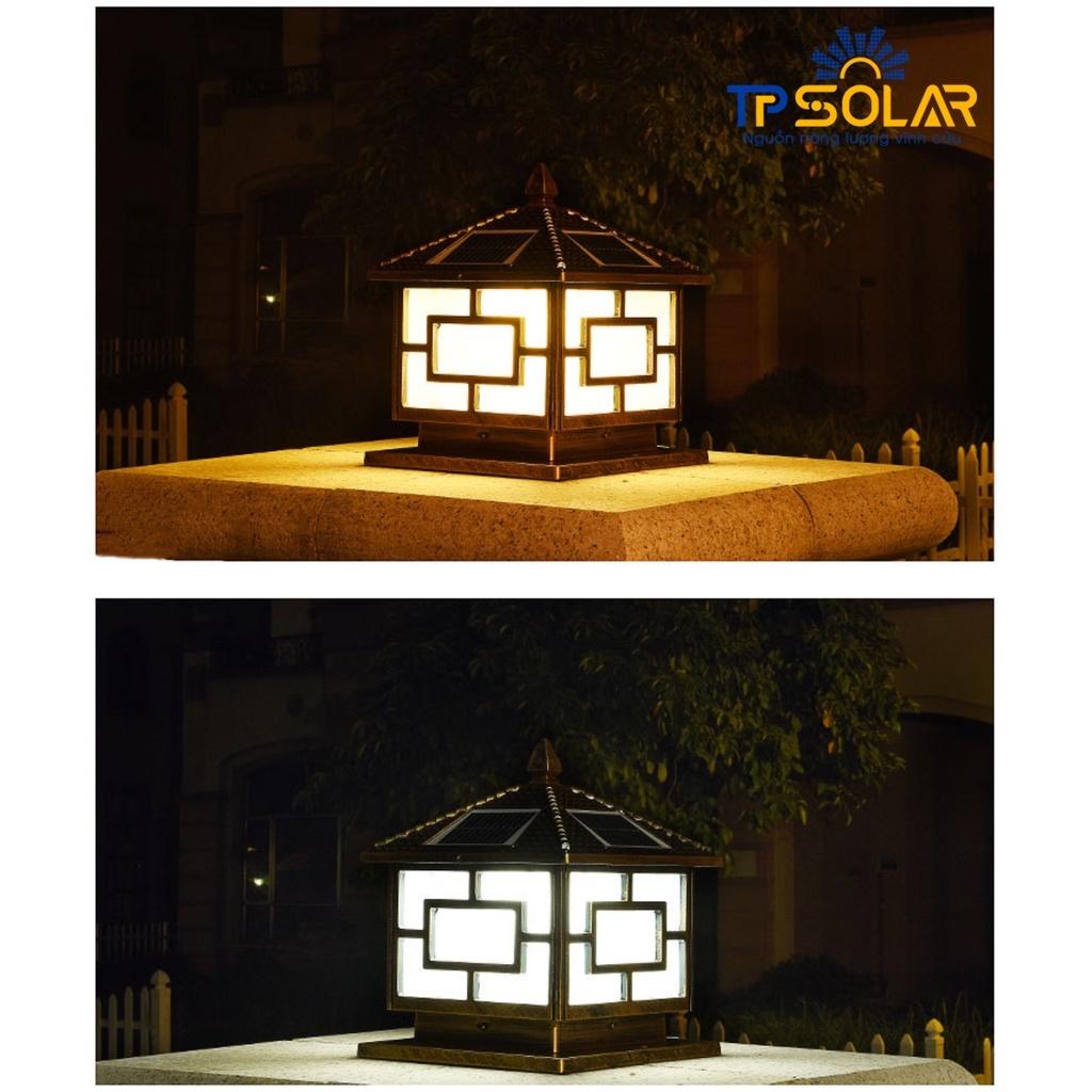 Đèn Trụ Cổng Vuông Có Mái Năng Lượng Mặt Trời TP Solar TP-Z04 TP-Z05 TP-Z06 Trang Trí Trụ Cổng, Chống Nước IP67