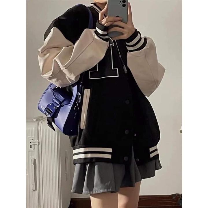 Áo khoác bomber dù unisex form rộng 2 lớp 28 nam nữ ulzzang Wind siêu xinh.