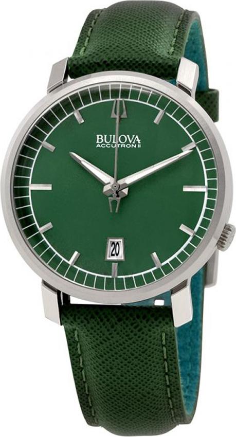 Đồng Hồ Nam Dây Da BULOVA 96B215 (41mm) - Xanh Lá