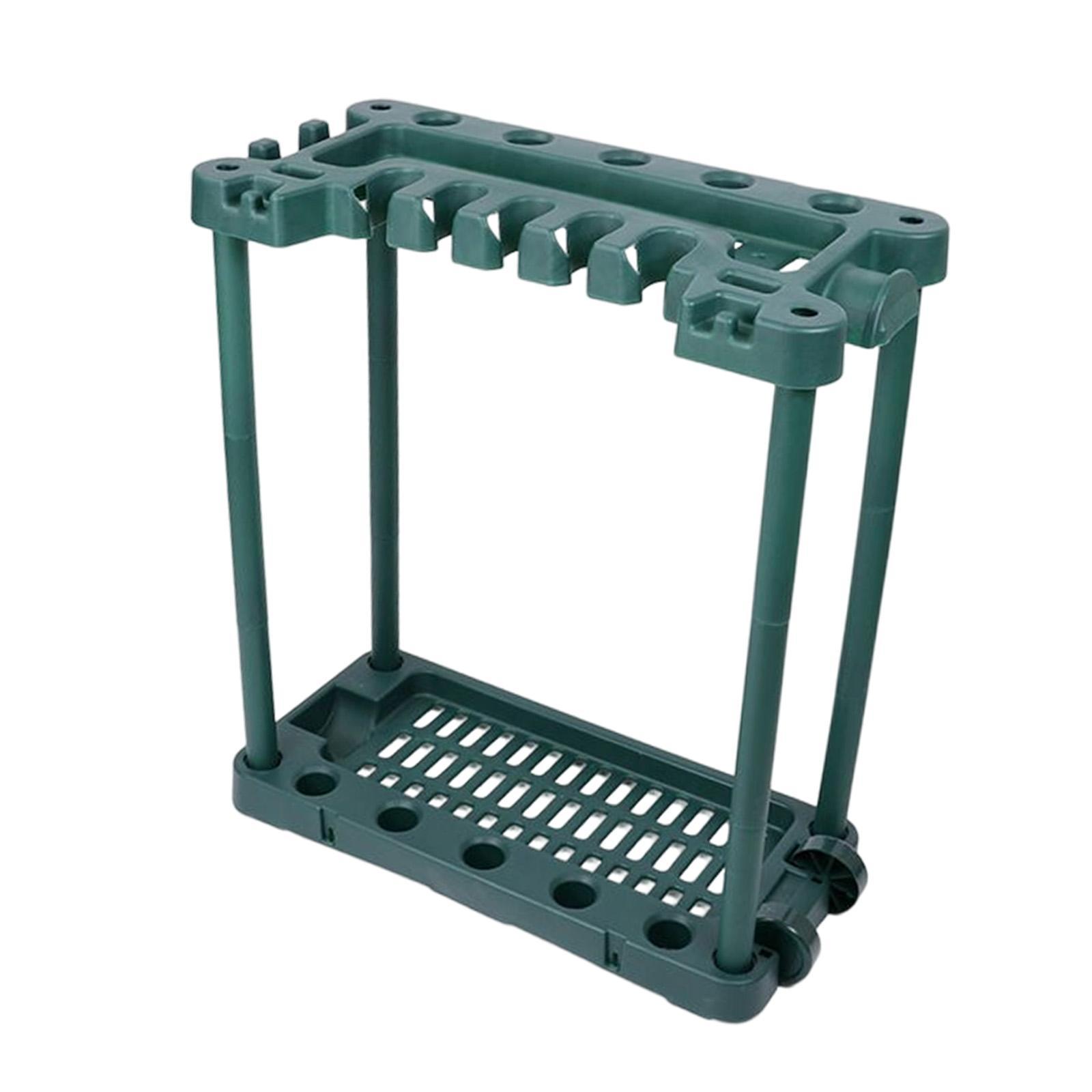 Garden Tool Organizer Utility Rack Hand Tools Holder for Indoor Outdoor Home