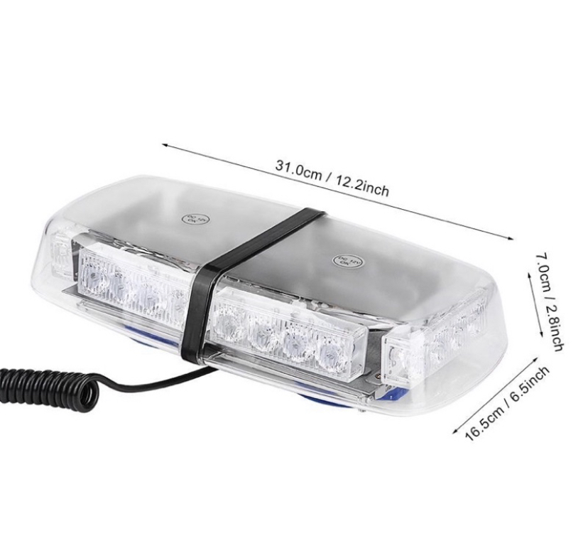 Đèn Chớp Police Xanh Đỏ Cho Xe Ưu Tiên 12V 24W 24 LED Gắn Nóc Cho Xe Cảnh Sát