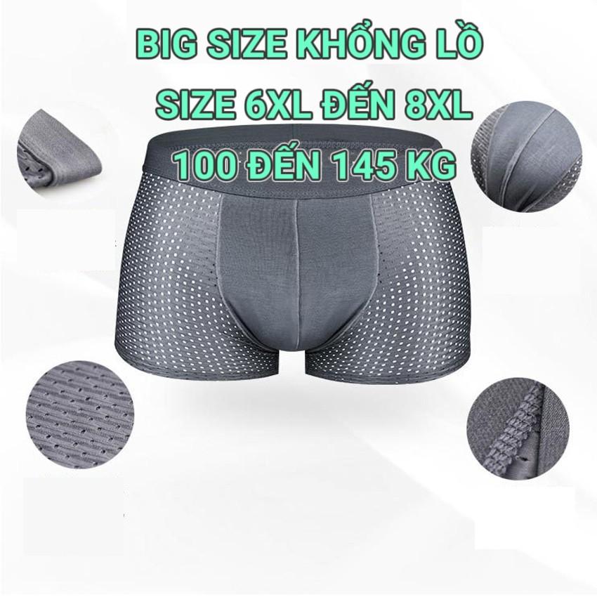 Quần sịp đùi boxer Nhật 4 chiều thông hơi cao cấp BIG SIZE SIZE LỚN thoáng khí kháng khuẩn