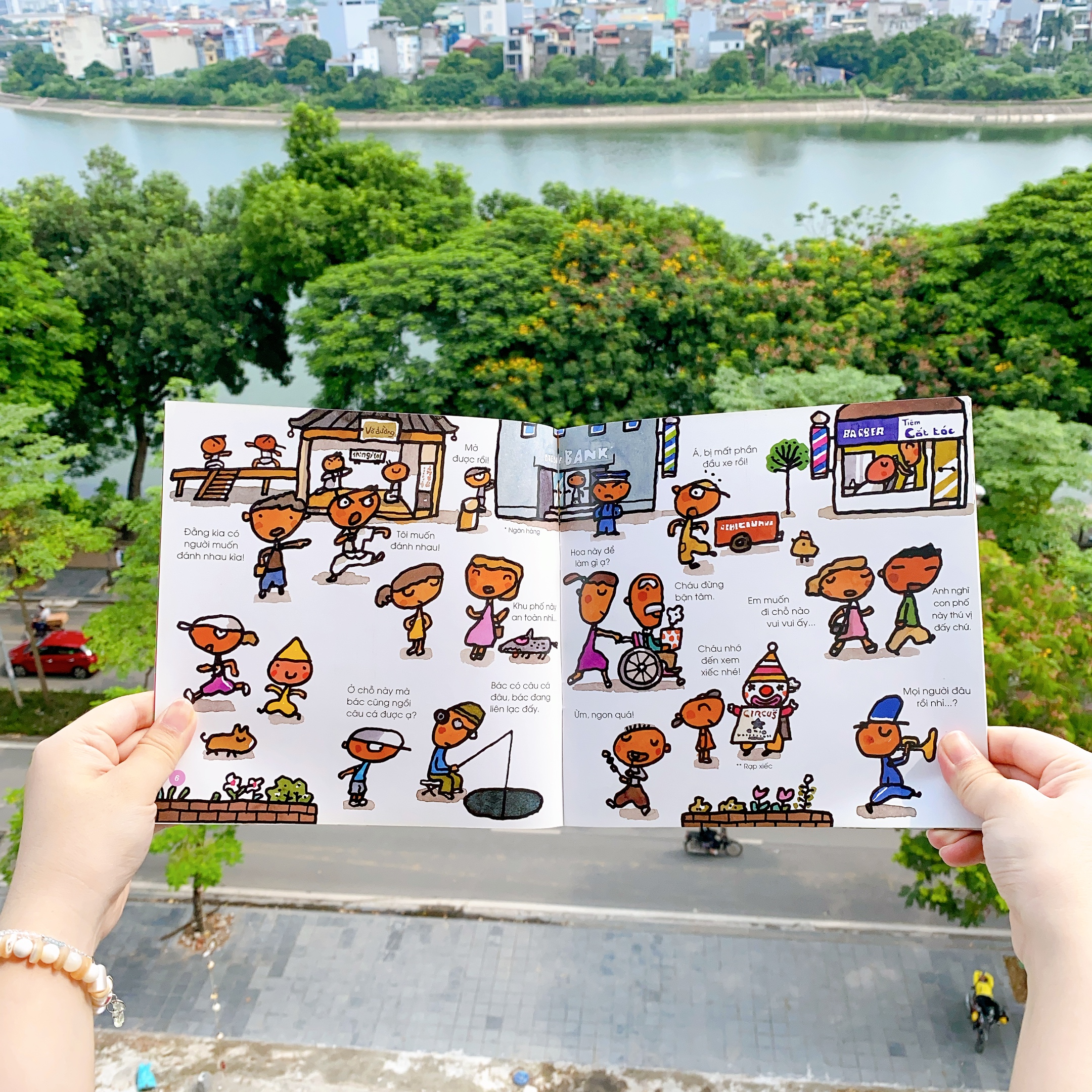 Ehon - Phát triển sáng tạo - Đi đi lại lại trên phố lớn - cho bé 3-6 tuổi.