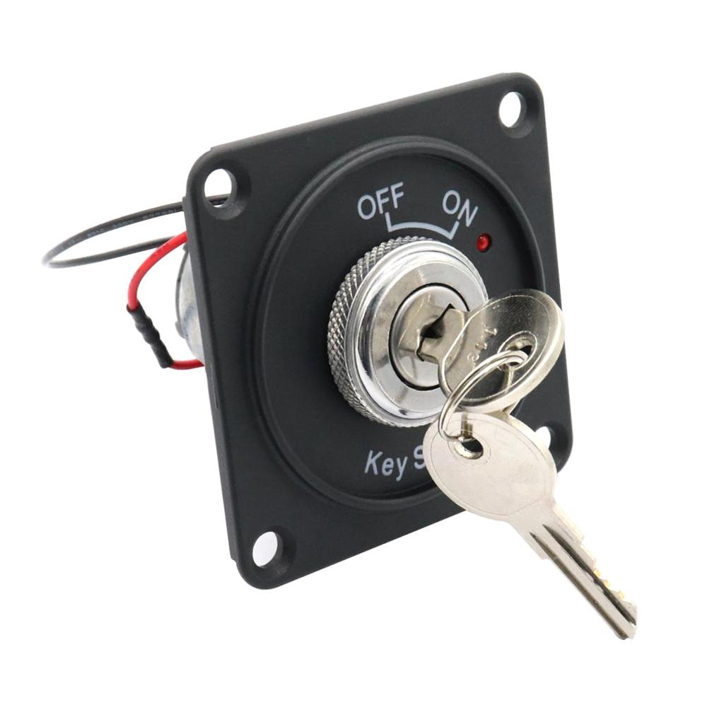 Car Auto DC 12V Single Ignition Switch Panel With Keys Engine Start ON-OFF