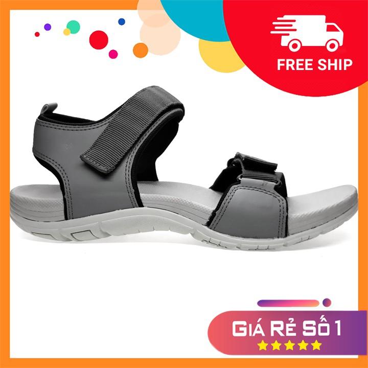 Giày Sandal Nam Việt Thủy Quai Ngang Xám - VT018