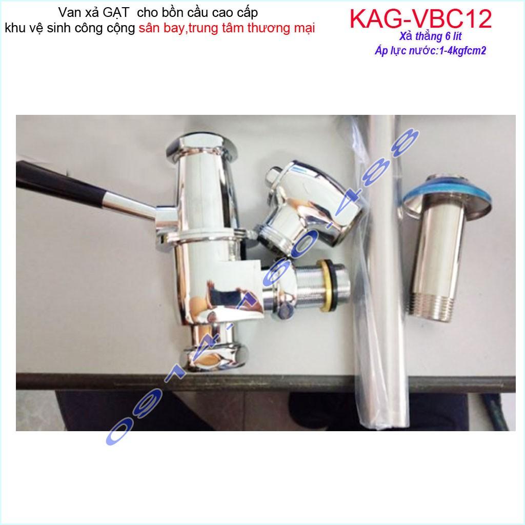 Van xả gạt bồn câu KAG-VBC12, van xả cho bồn cầu Toto, Linax treo tường, van xả cầu không thùng nước