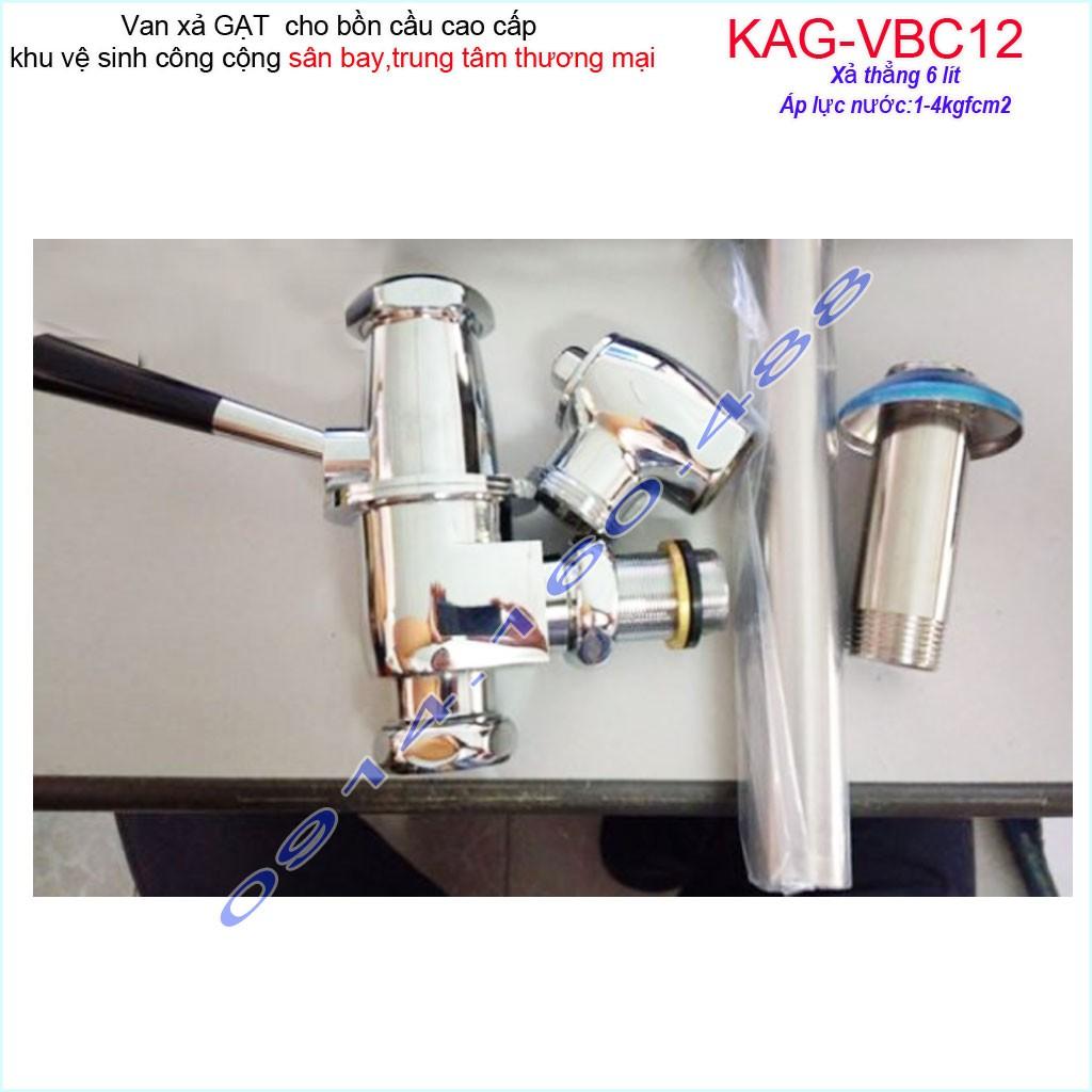 Van xả gạt bồn câu KAG-VBC12, van xả cho bồn cầu Toto, Linax treo tường, van xả cầu không thùng nước( không bồn cầu)