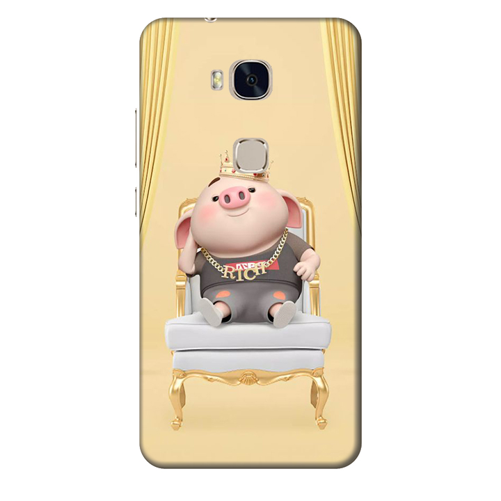 Ốp lưng nhựa cứng nhám dành cho Huawei GR5 in hình Heo Quý Tộc