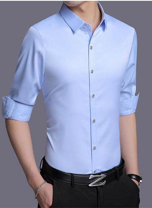 Áo Sơ Mi Nam Dài Tay AD19 - Xanh dương nhạt - XXL