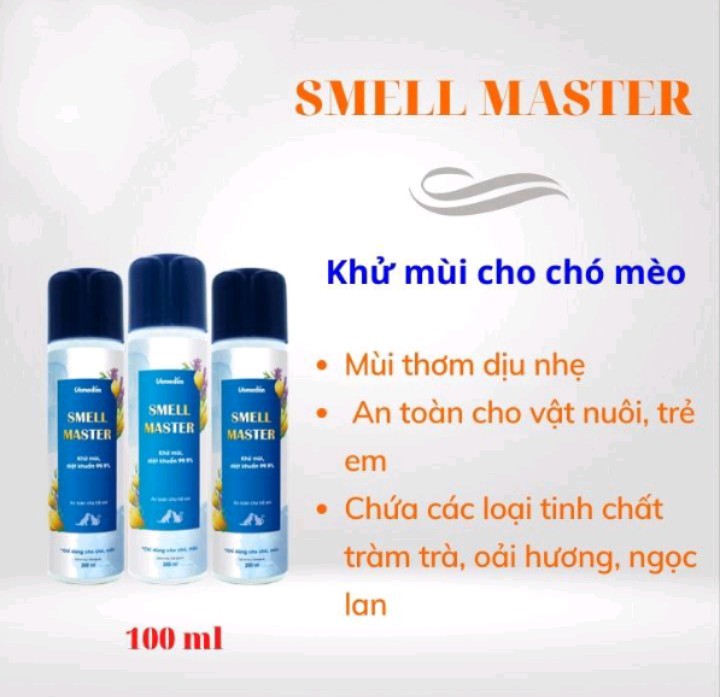 SMELL MASTER Vemedim - Khử mùi, diệt khuẩn 99% Da, Lông Chó Mèo