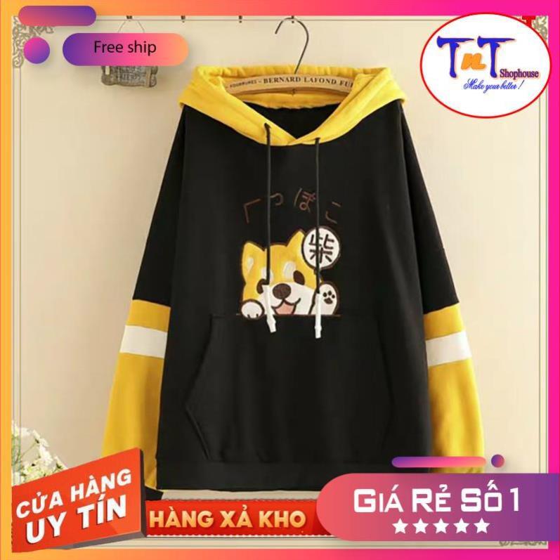 KN01 ÁO KHOÁC NỈ HOODIE CHÚ CHÓ SHIBA KUTE CÁ TÍNH, CHÓNG TIA UV, BỤI BẨN CỰC TỐT