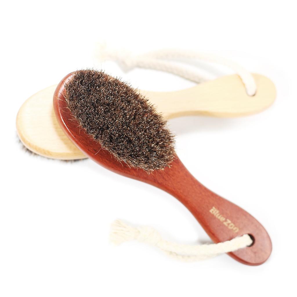 2 Pieces Mini Wooden Handle Beard Grooming Brush Styling Tool Skin Care